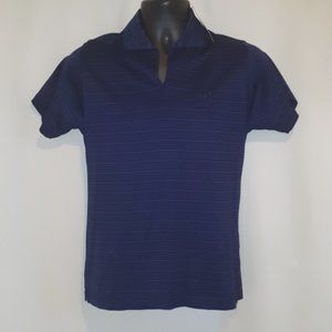 PAGE & TUTTLE | Men's Polo Shirt Blue Black Size Small